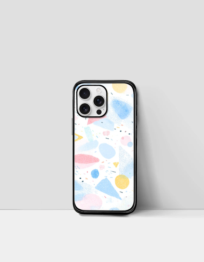 Soft Confetti | Premium Glossy Protective iPhone Glass Case