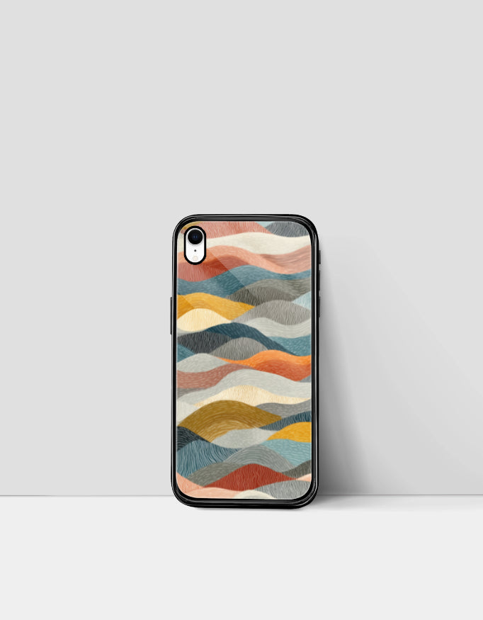 Woven Waves | Premium Glossy Protective iPhone Glass Case